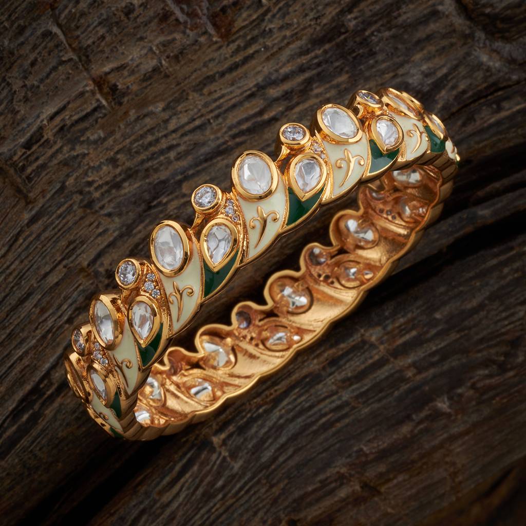 Kushal'S Fashion Jewellery Kundan Bangle : 396346