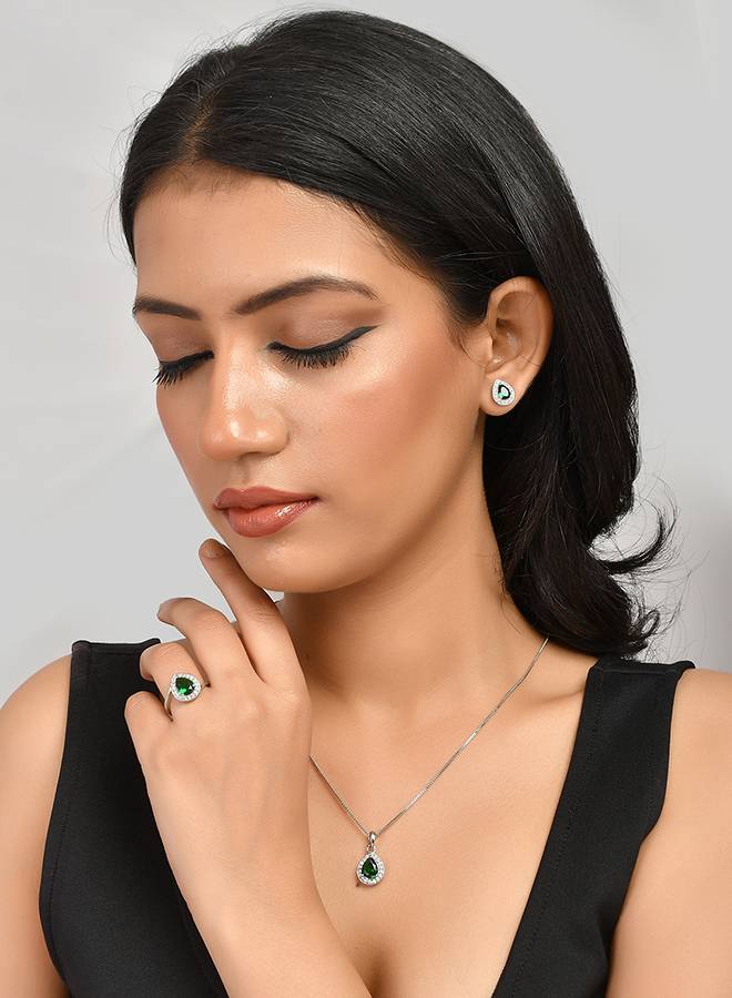 Sparkling Essentials Green Teardrop Cut Zircon Box Set : 8905124480689