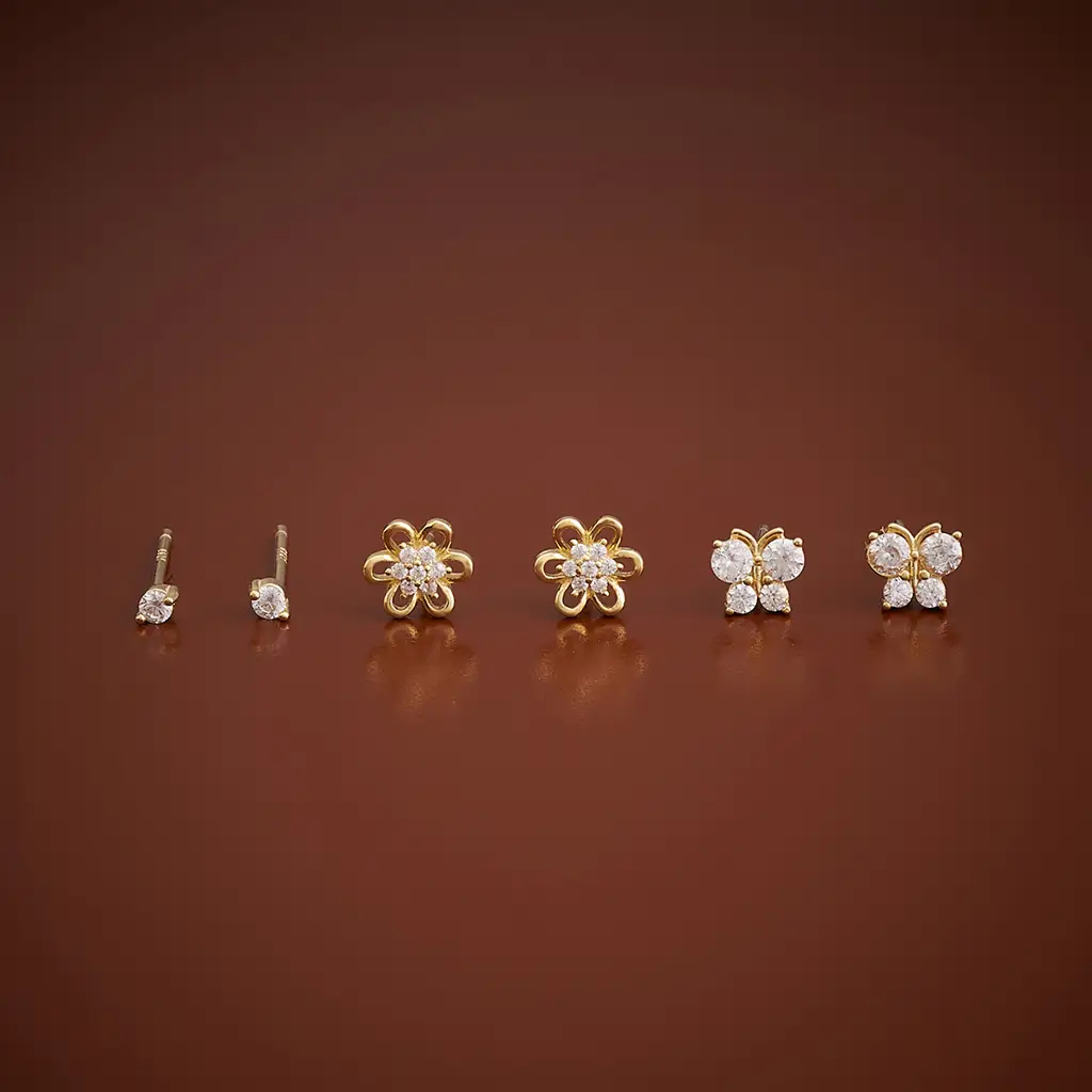 Kushal'S Fashion Jewellery  Plated Party 92.5 Sterling Silver Studs-164477