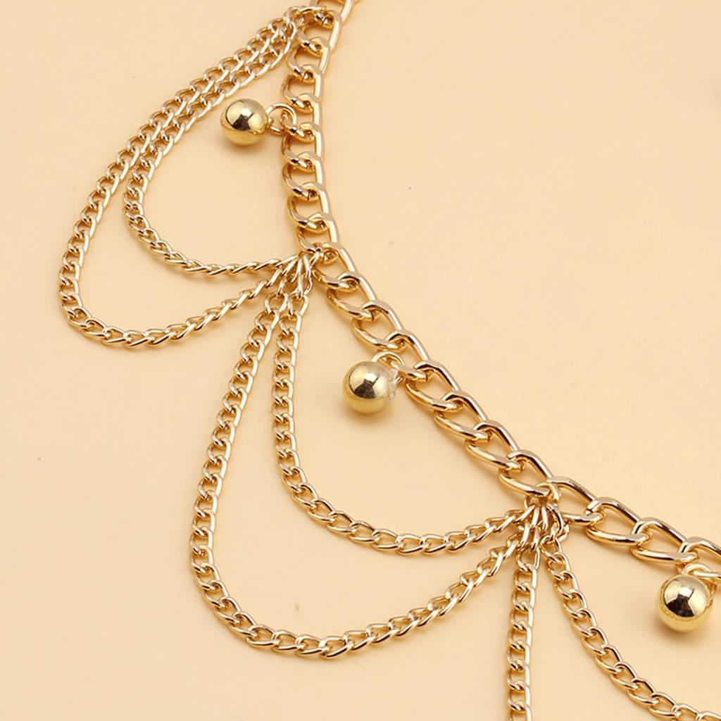 Gold Plated Body Chain Kamarbandh Belly Waist Chain Dress Belt Chain Summer Beach Jewellery For Women : PX8BCH007G