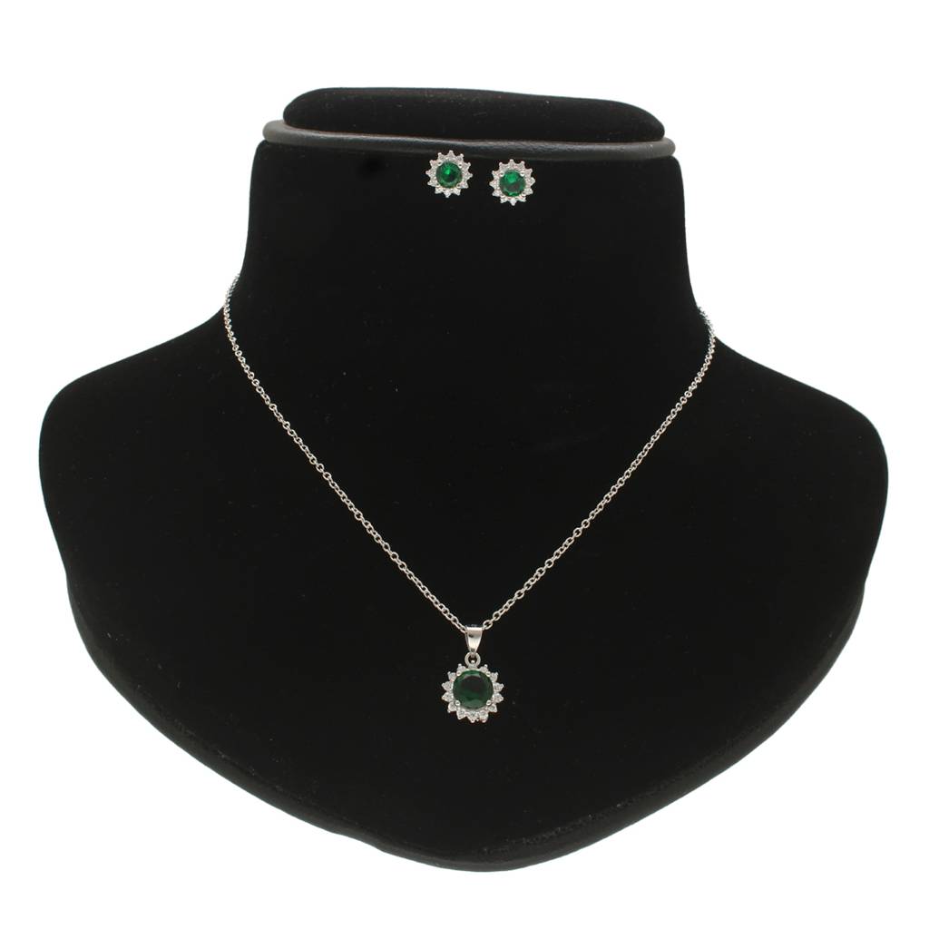 Contemporary 925 Silver Pendant Set : JPAUG-24-012