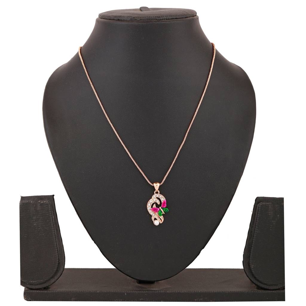 Estele Rosegold Plated Beautiful Butterfly Shaped Pendant For Women : 542-RGPENDANT