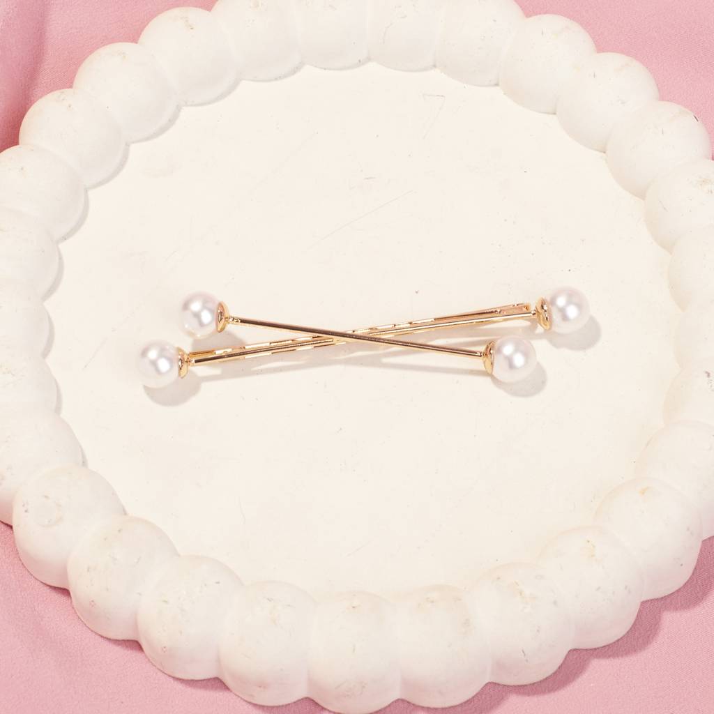 Pearlina Hair Pin : HX-HP-S-0018-G-WH