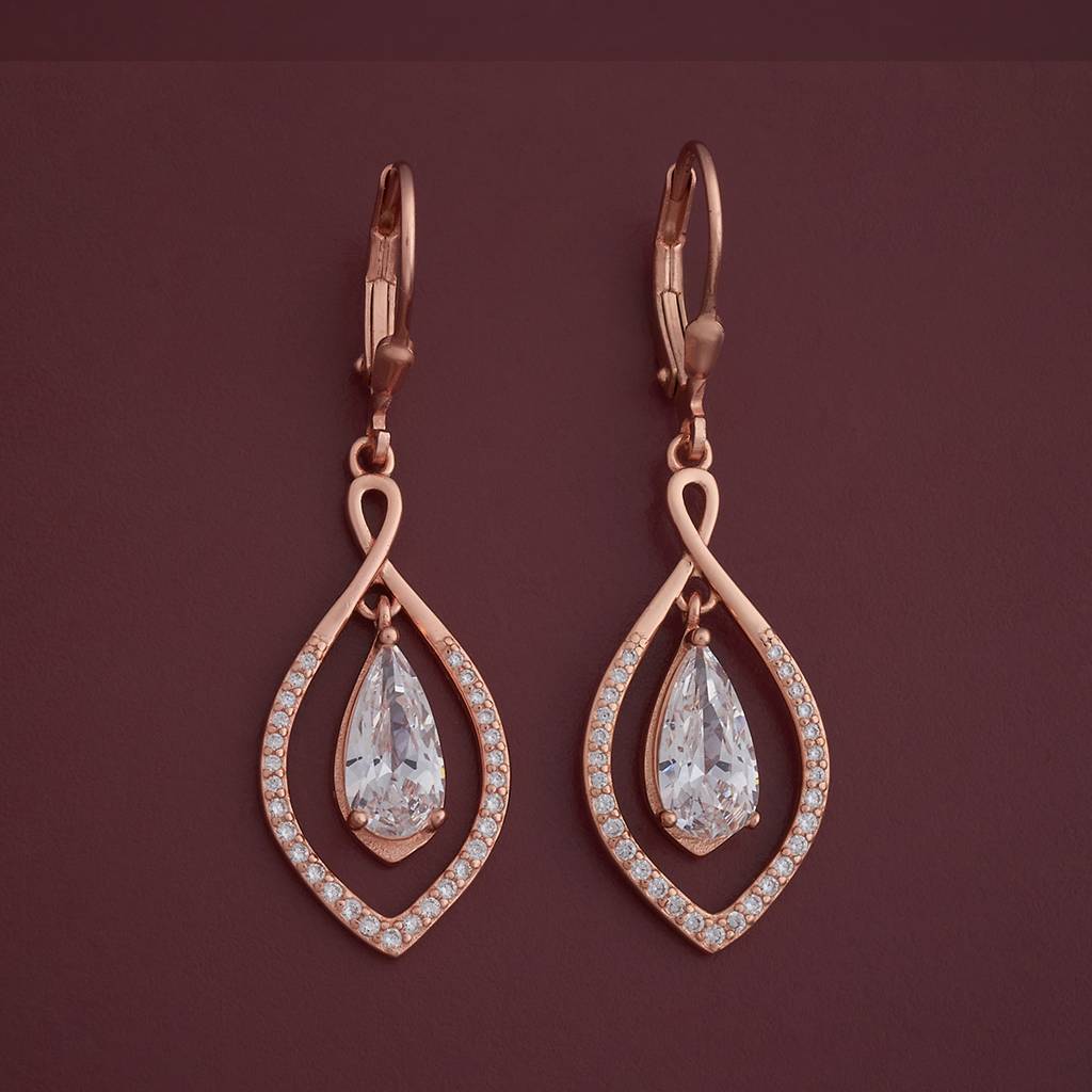 Kushal'S Fashion Jewellery Plated Zircon 92.5 Sterling Silver Hoops & Huggies-183097 : 437191