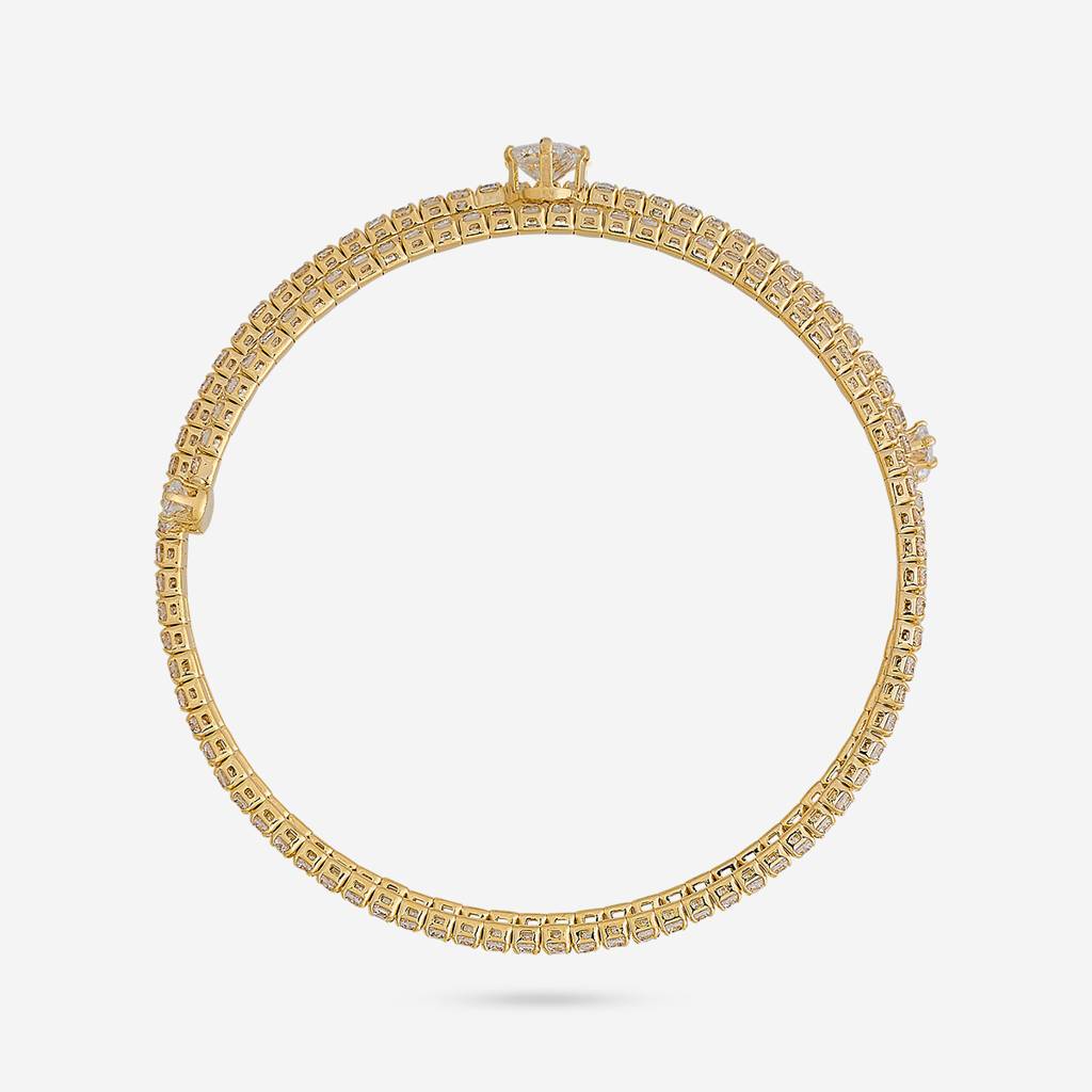 Kushal'S Fashion Jewellery Plated Party Trendy Zircon Kada -189499 : 450185