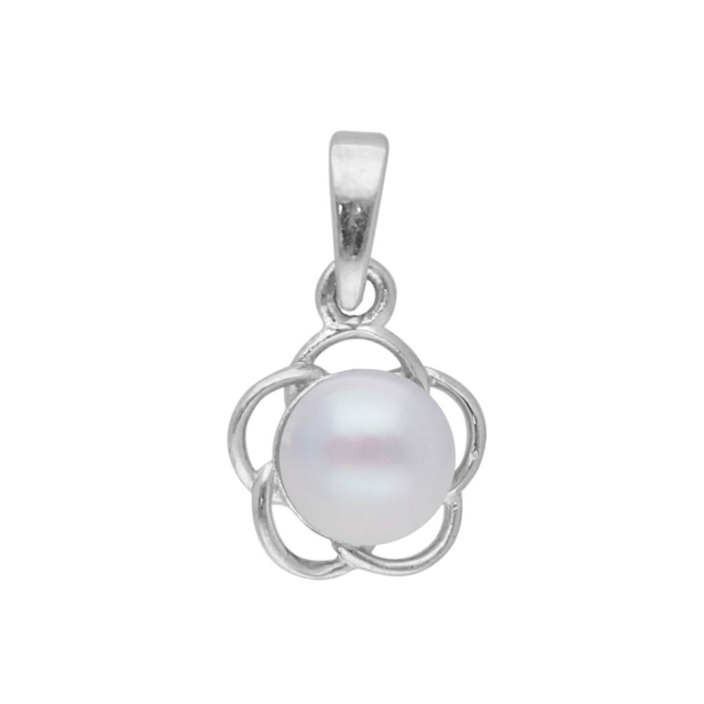 925 Silver Ella Collection Floral Pearl Pendant : JPMAY-22-200