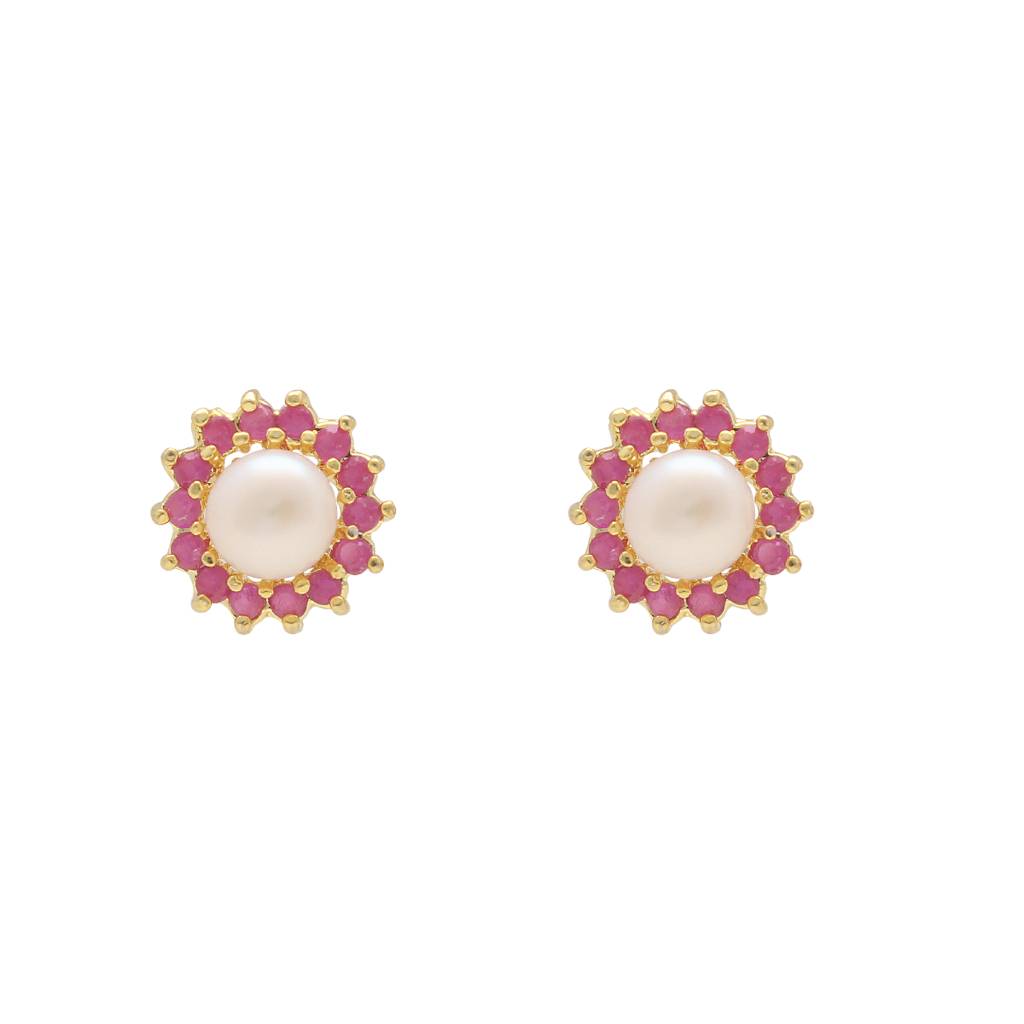 Heart'S Delight Pearl Earrings Combo : JPDEC-22-185C