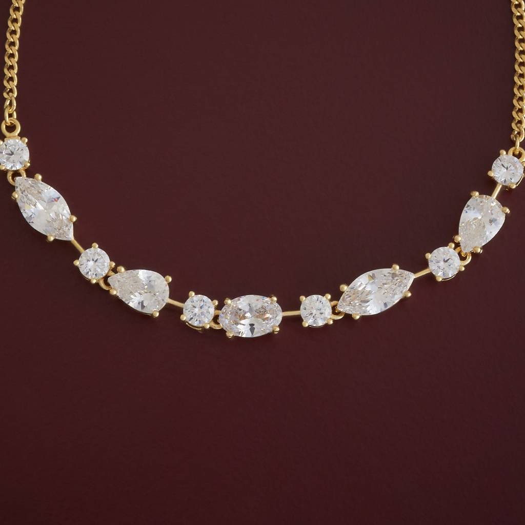 Kushal'S Fashion Jewellery White Gold-Plated Zircon Party 92.5 Sterling Silver Bracelet-180722 : 432026