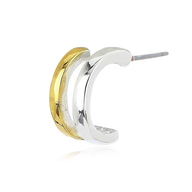 Estele Gold & Rhodium Plated Stud Earrings For Women : 370701ER