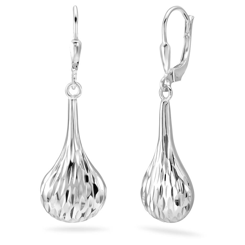 925 Sterling Silver Oxidised Anti Tarnish Leverback Small Drop Earrings Jewellery Collections Navratri Gift For Wome : PF17E56