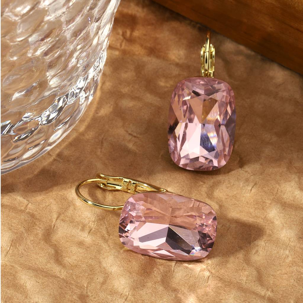 Gleaming Gem Earrings : ES14250-G-LPNK