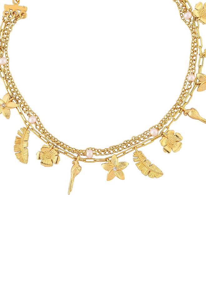 Voylla Hawaii Multi-Charm Tropical Anklet : 8905124521764