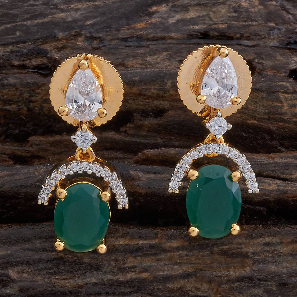 Kushal'S Fashion Jewellery Rhodium-Plated Party Zircon Drop Earrings-177292 : 425008