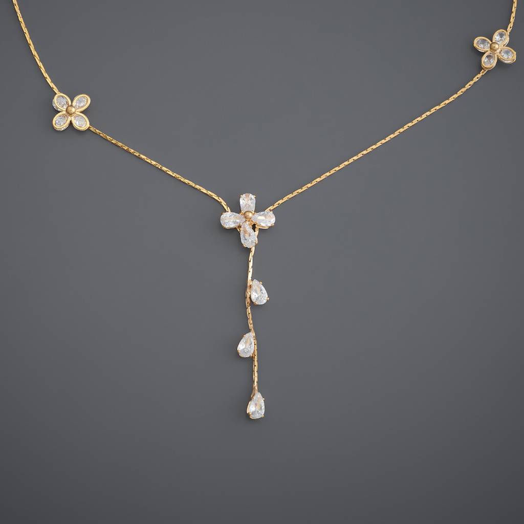 Kushal'S Fashion Jewellery White Gold-Plated Party Trendy Necklace-174484 : 418505