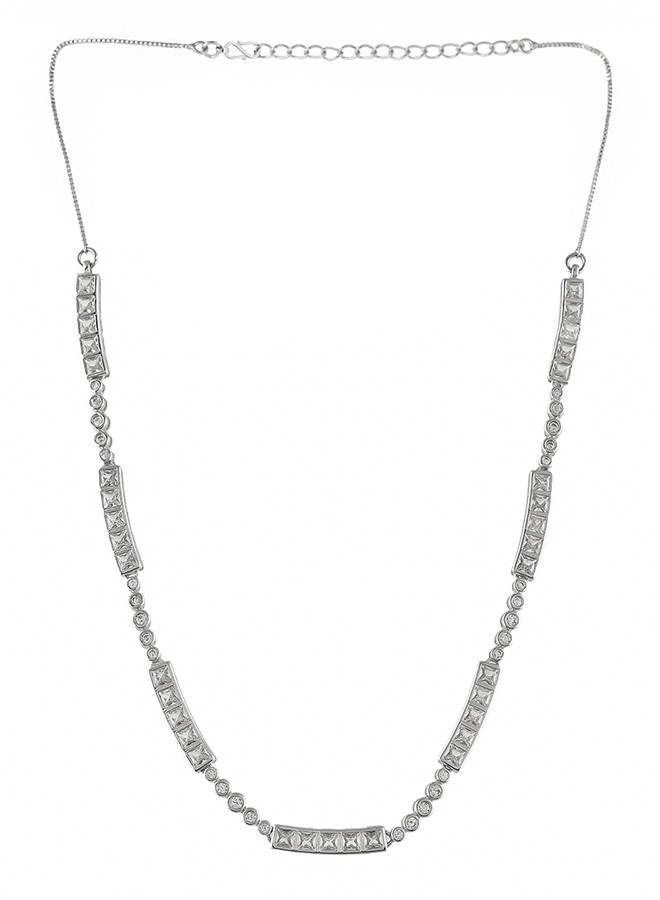 Valentine'S Day Sterling Silver Classic Multi Cz Tennis Necklace : 8905124516722