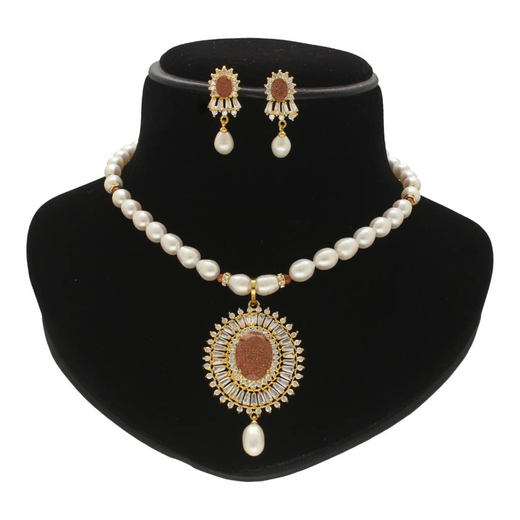 Opal Pearl Necklace Set : JPSEP-24-032