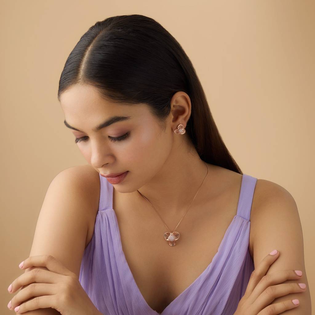 Kushal'S Fashion Jewellery Zircon Pendant Earring -170727 : 411362