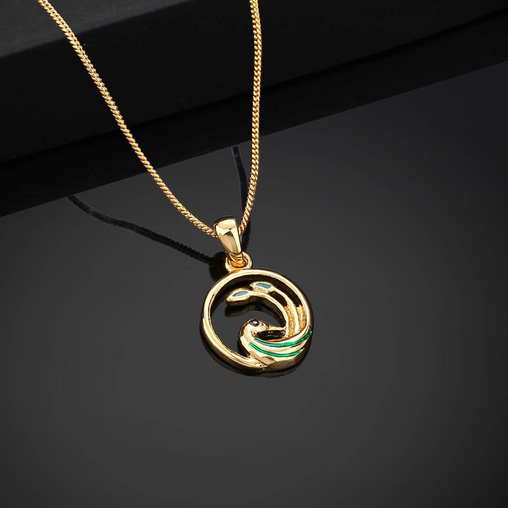 Estele Gold Plated Encircled Peacock Designer Pendant For Women : 900PENDANT