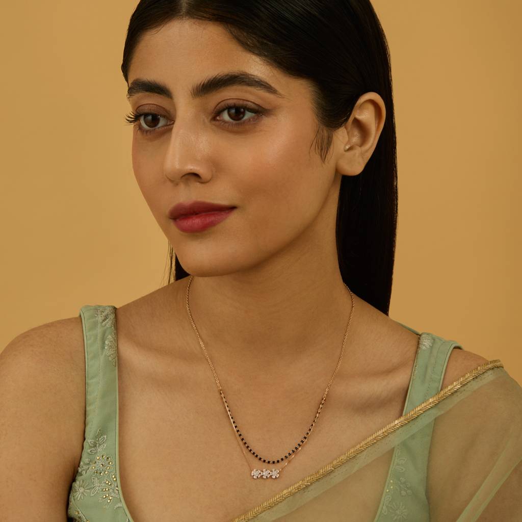 Kushal'S Fashion Jewellery White Gold-Plated Casual Wear Trendy Mangalsutra-184853 : 441320