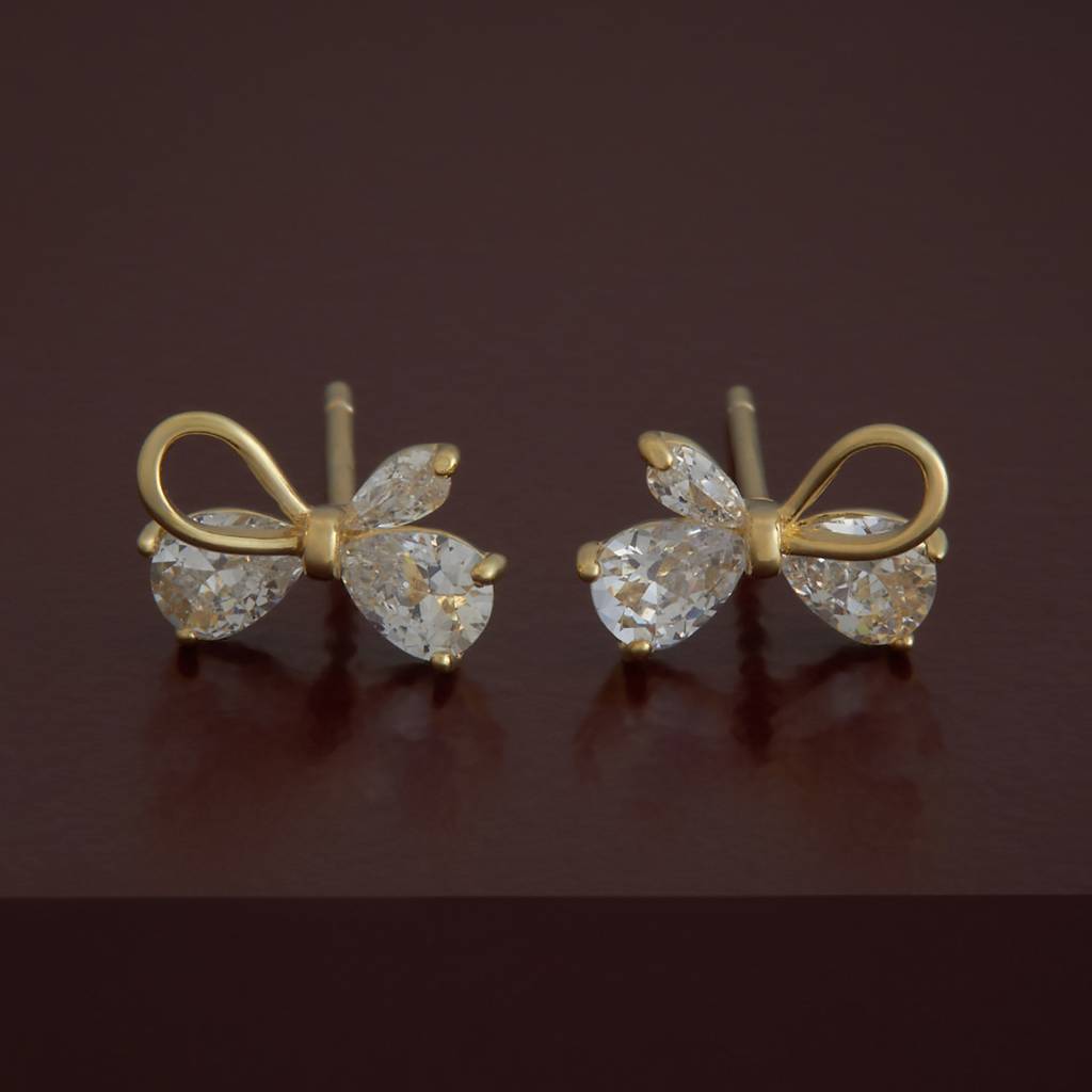 Kushal'S Fashion Jewellery White Gold-Plated Party 92.5 Sterling Silver Studs-180834 : 432183