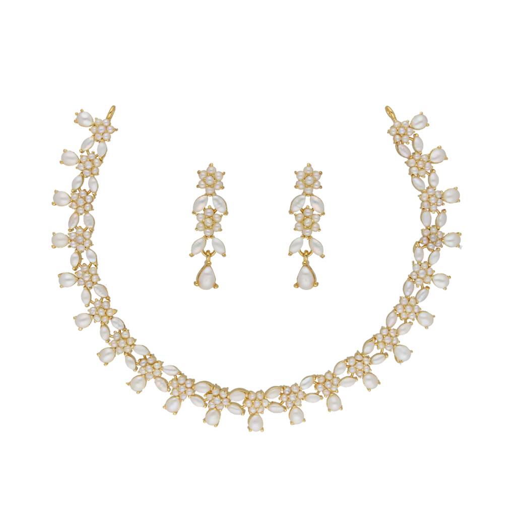 Zara 1 Line Necklace Set : JPFEB-22-36