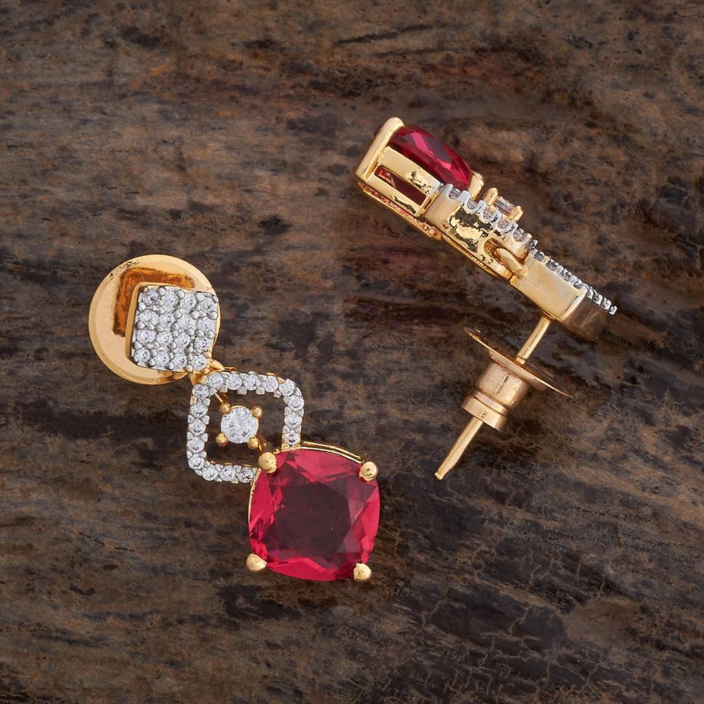 Kushal'S Fashion Jewellery Rhodium-Plated Party Zircon Drop Earrings-177299 : 425027