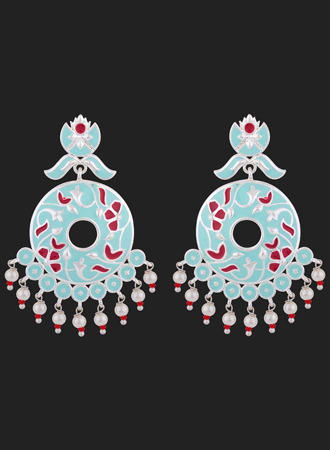 Tahira Fine Ferozi Stud And Drop Earrings : 8905124055191