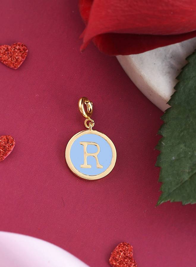 Valentine'S Day Collection Alphabet Blue Enamel Charm : 8905124491746