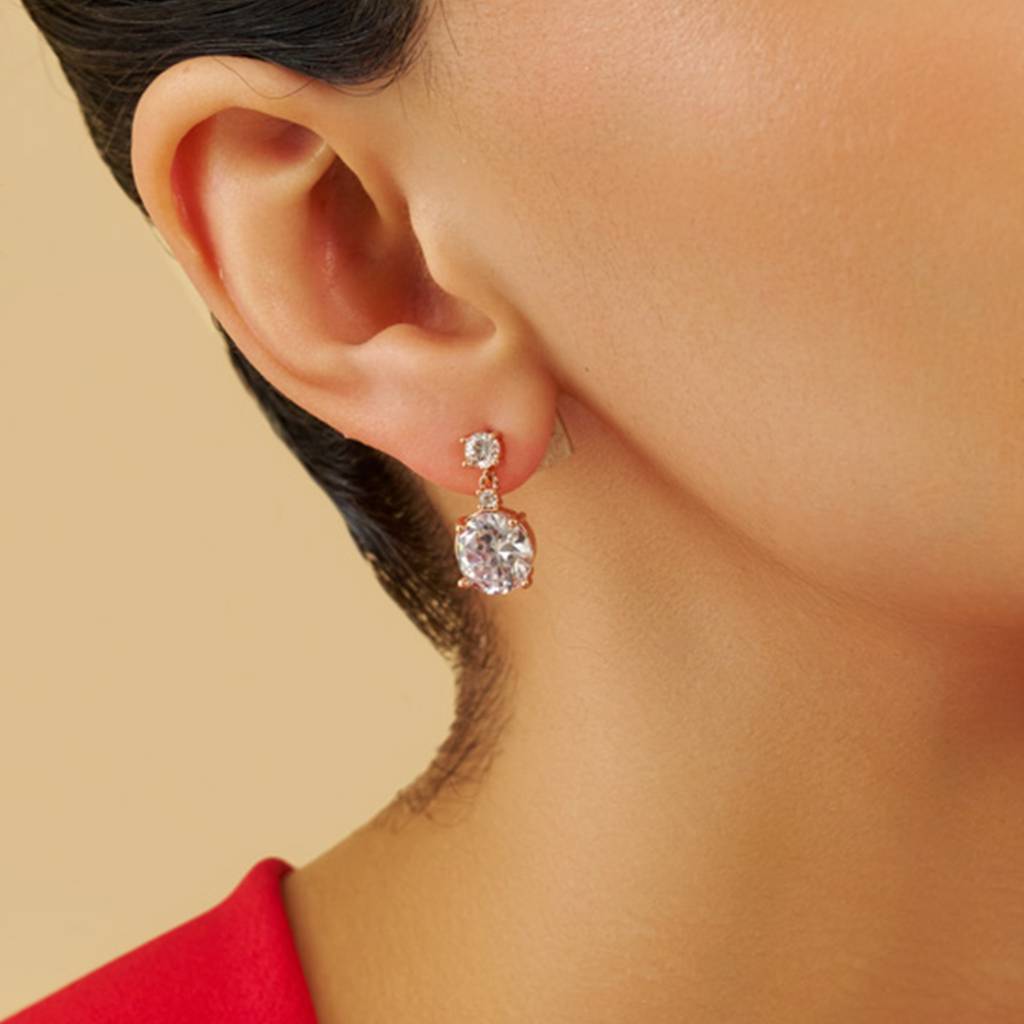 Kushal'S Fashion Jewellery White Plated Casual Wear Trendy Zircon Earring-179212 : 429042