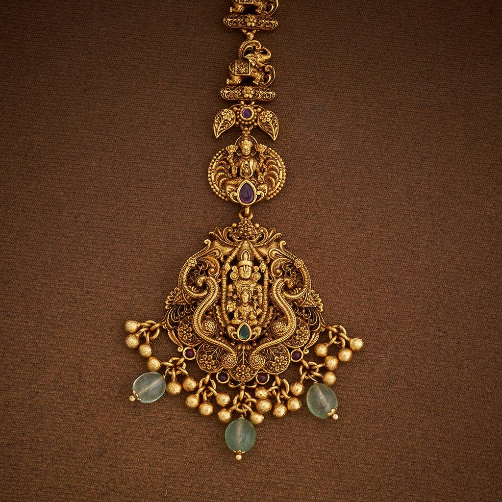 Kushal'S Fashion Jewellery Gold-Plated Ethnic Antique Tikka -182518 : 435900