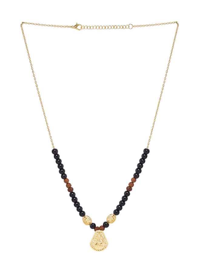 Buddha Designer Pendant With Rudraksha Beaded Chain : 8907617368382