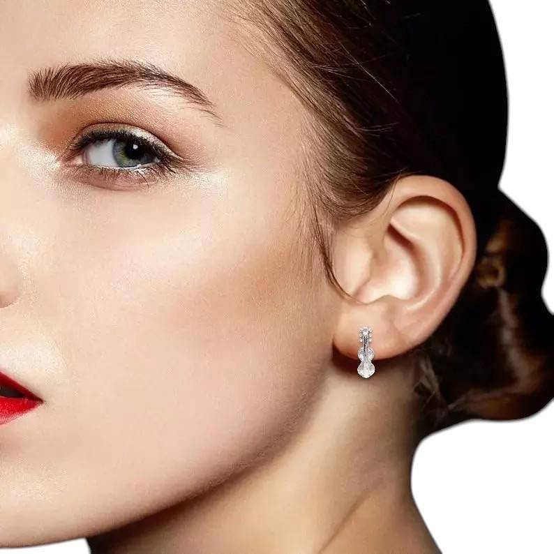 925 Silver Violin Stud Earrings | Music Inspired Jewelry Gift : SE_000885