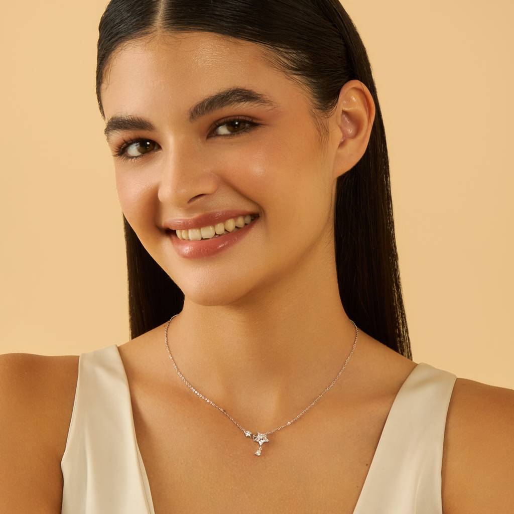 Kushal'S Fashion Jewellery Plated Party Zircon Necklace-179002 : 428459