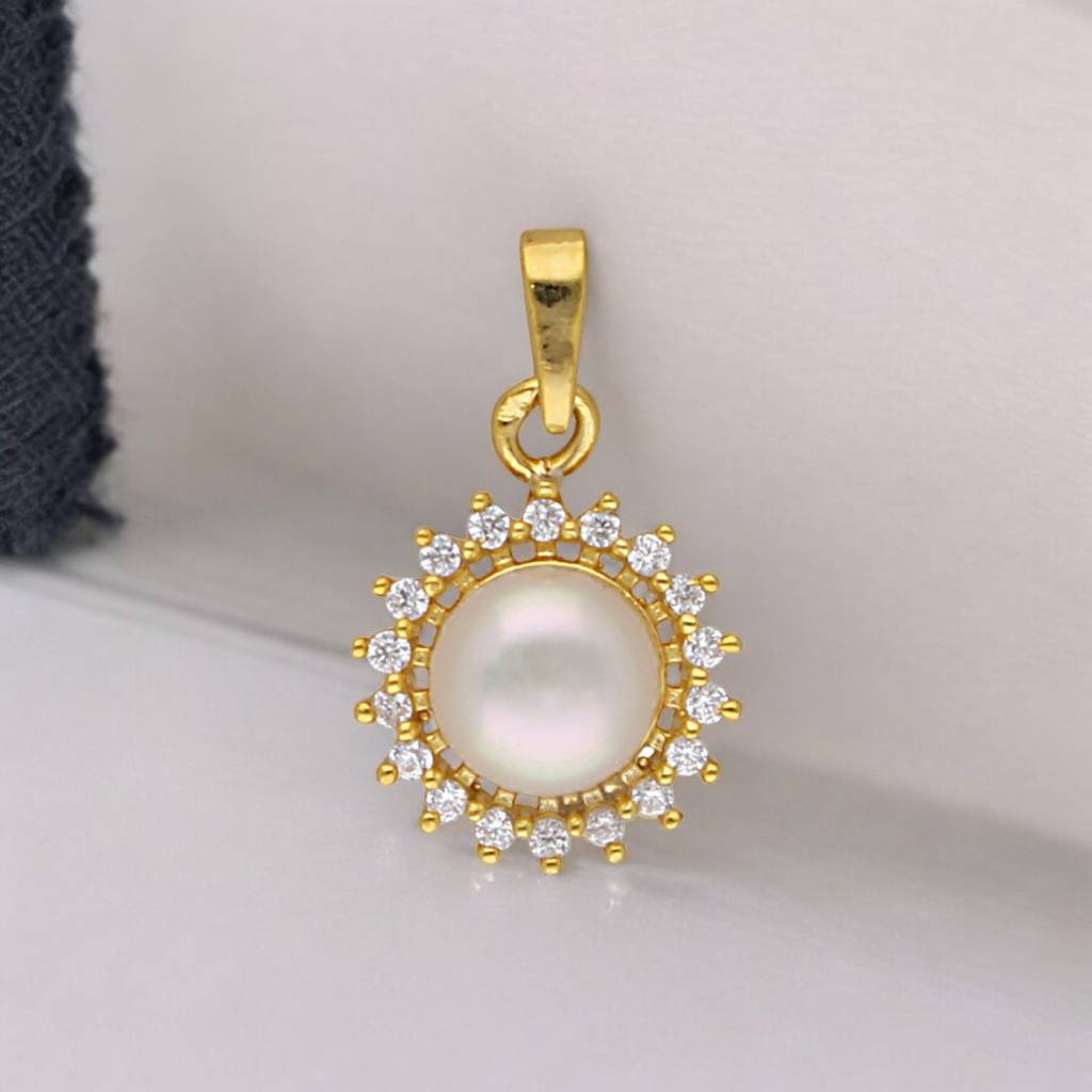 925 Silver Flower Designer Pearl Pendant : JPMAY-22-144