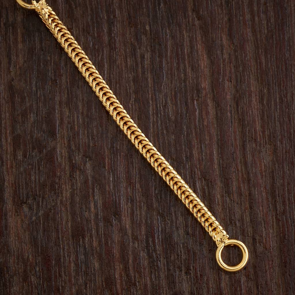 Kushal'S Fashion Jewellery Gold Oxidised Gold-Plated Ethnic 92.5 Pure Silver Temple Chain Necklace-177038 : 424378