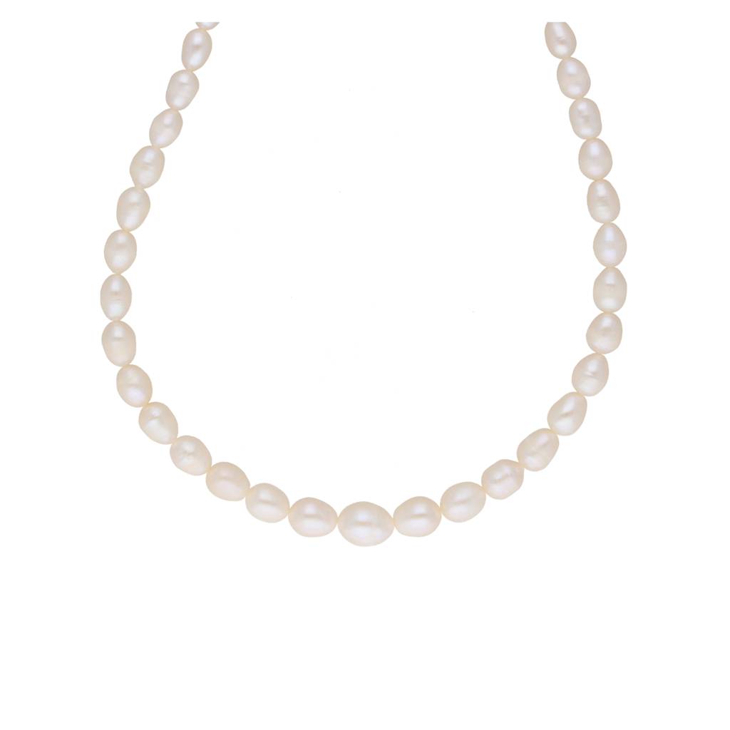 White Graded Oval Pearl Necklace : JPMAR-22-96