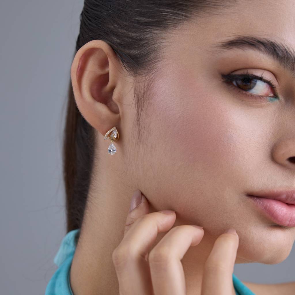 Kushal'S Fashion Jewellery Party Zircon Drop Earrings-186285 : 444284