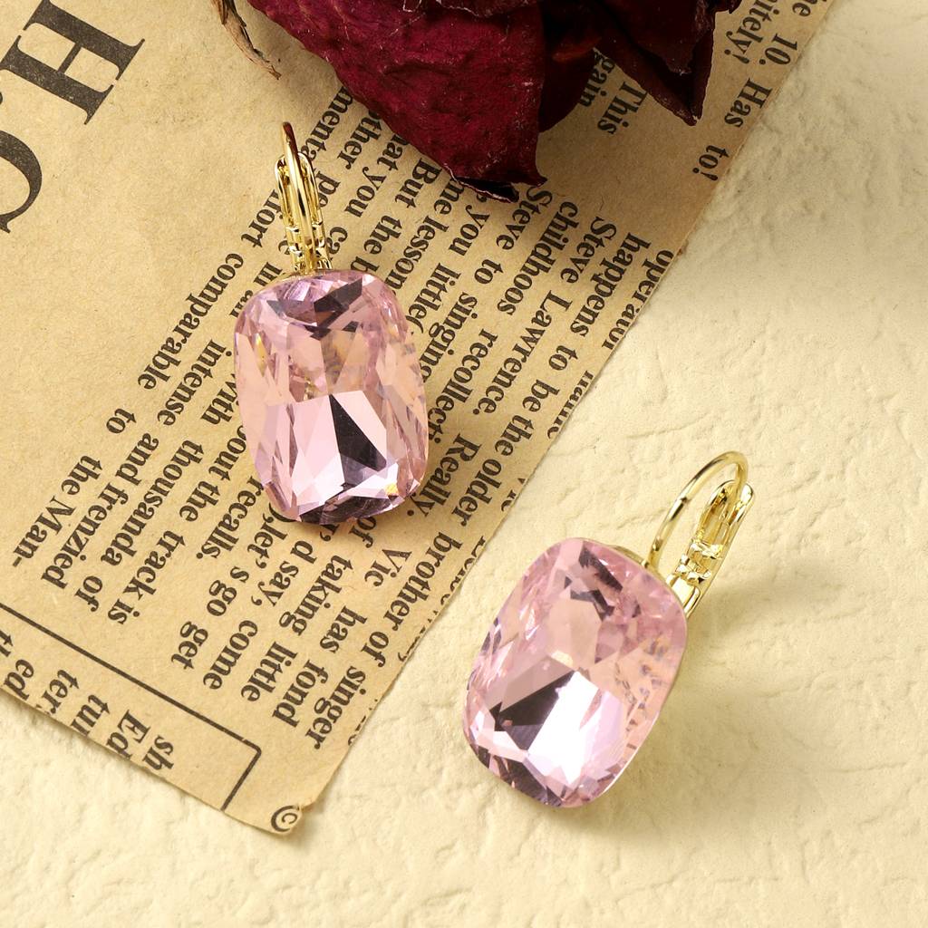 Gleaming Gem Earrings : ES14250-G-LPNK