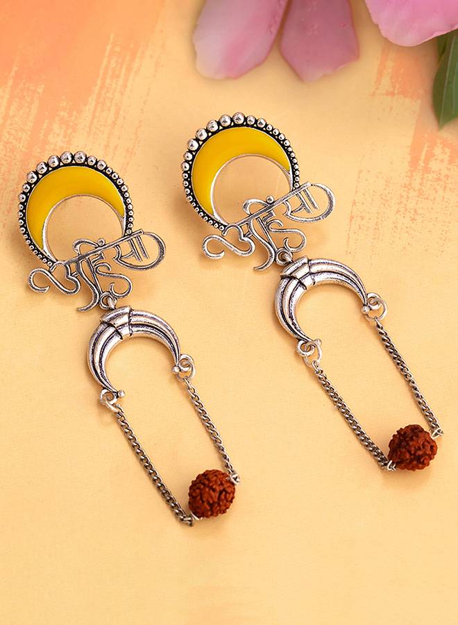 Aham Brahmasmi Ahinsa Drop Earrings : 8905124111903