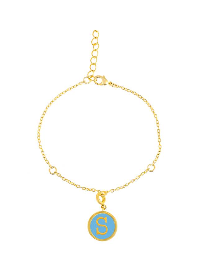 Valentine'S Day Collection Alphabet Blue Enamel Charm : 8905124491784