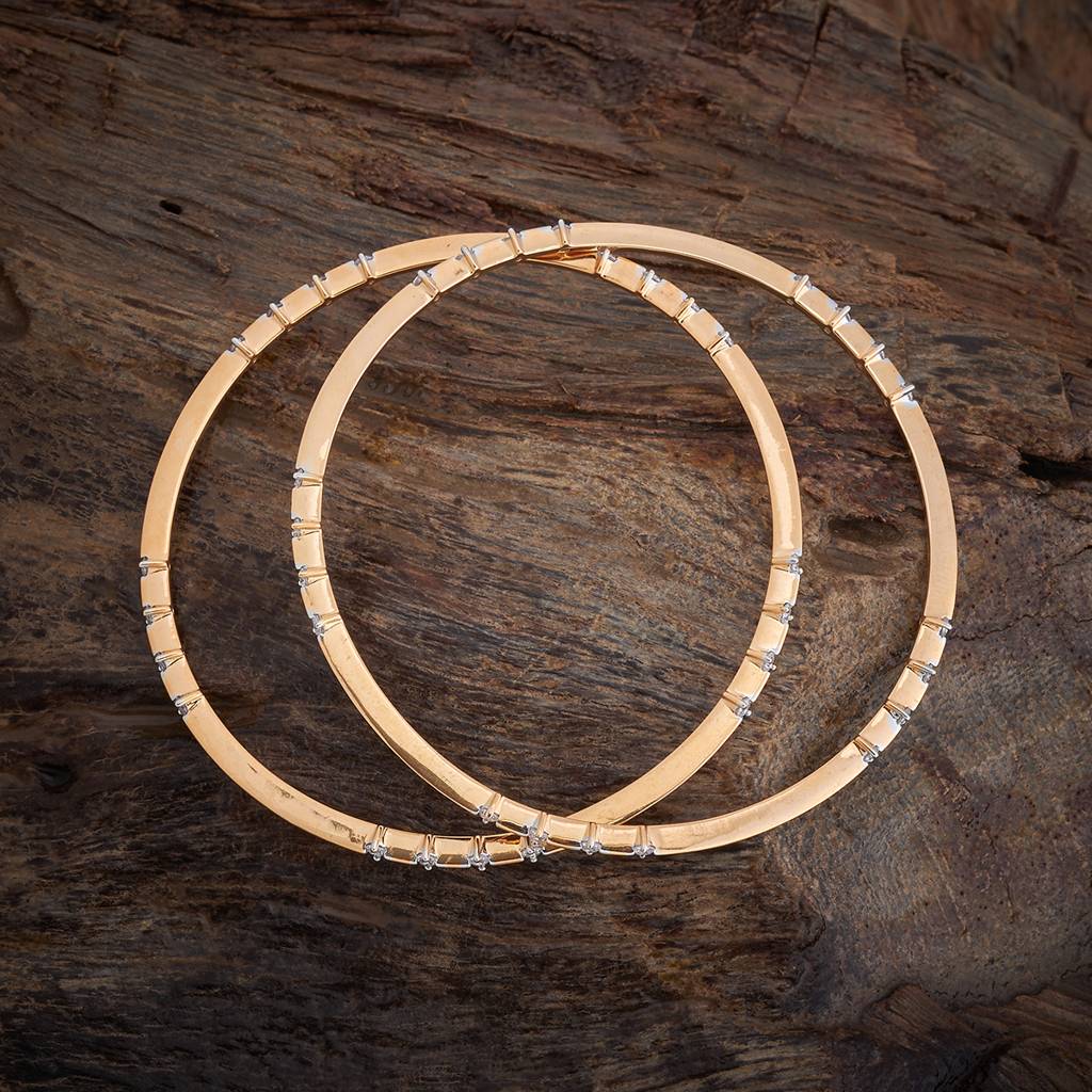 Kushal'S Fashion Jewellery  Rhodium-Plated Party Zircon Bangle-179963 : 430335