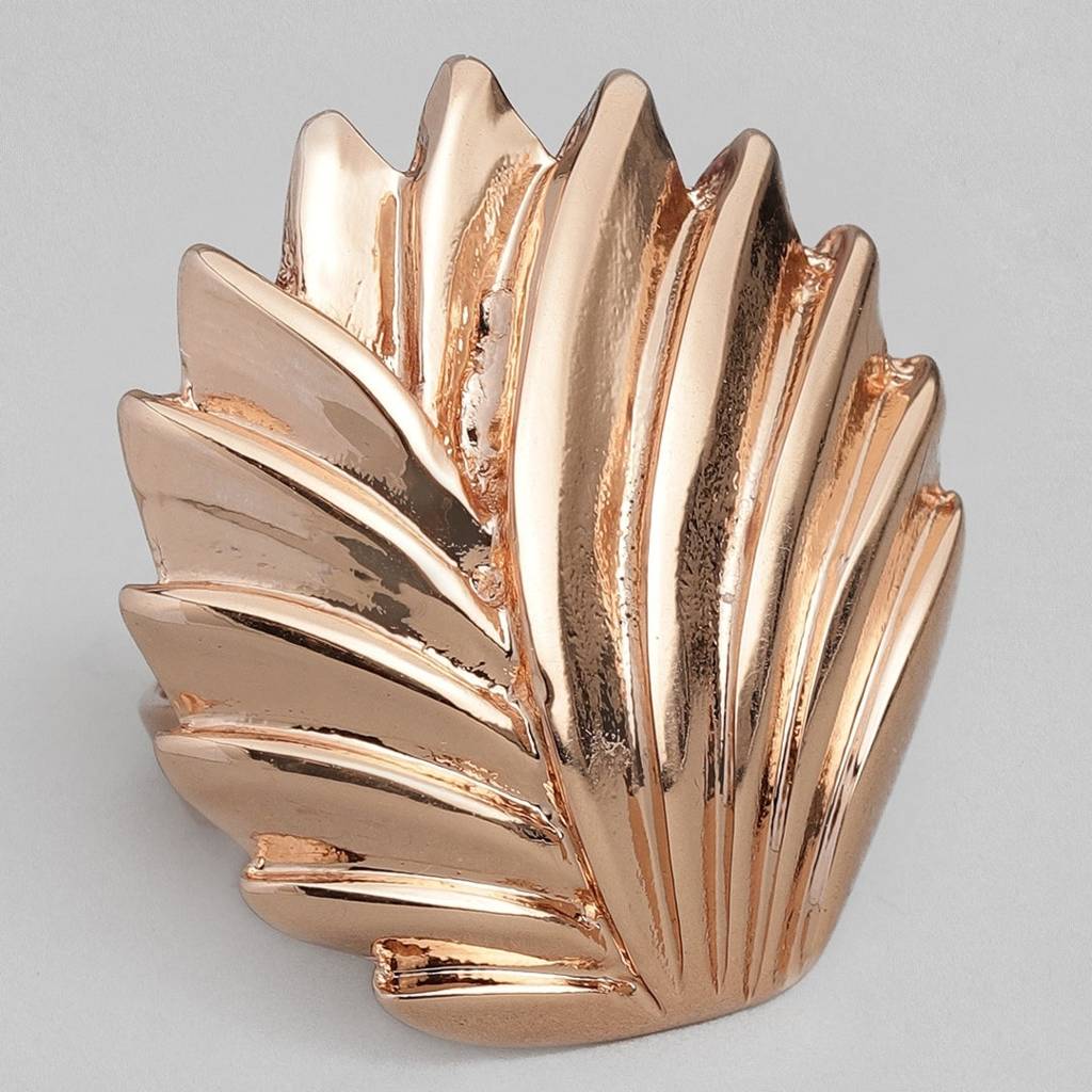 Estele Rosegold Plated Modern Cacti Designer Ring For Women : 528-IGRING