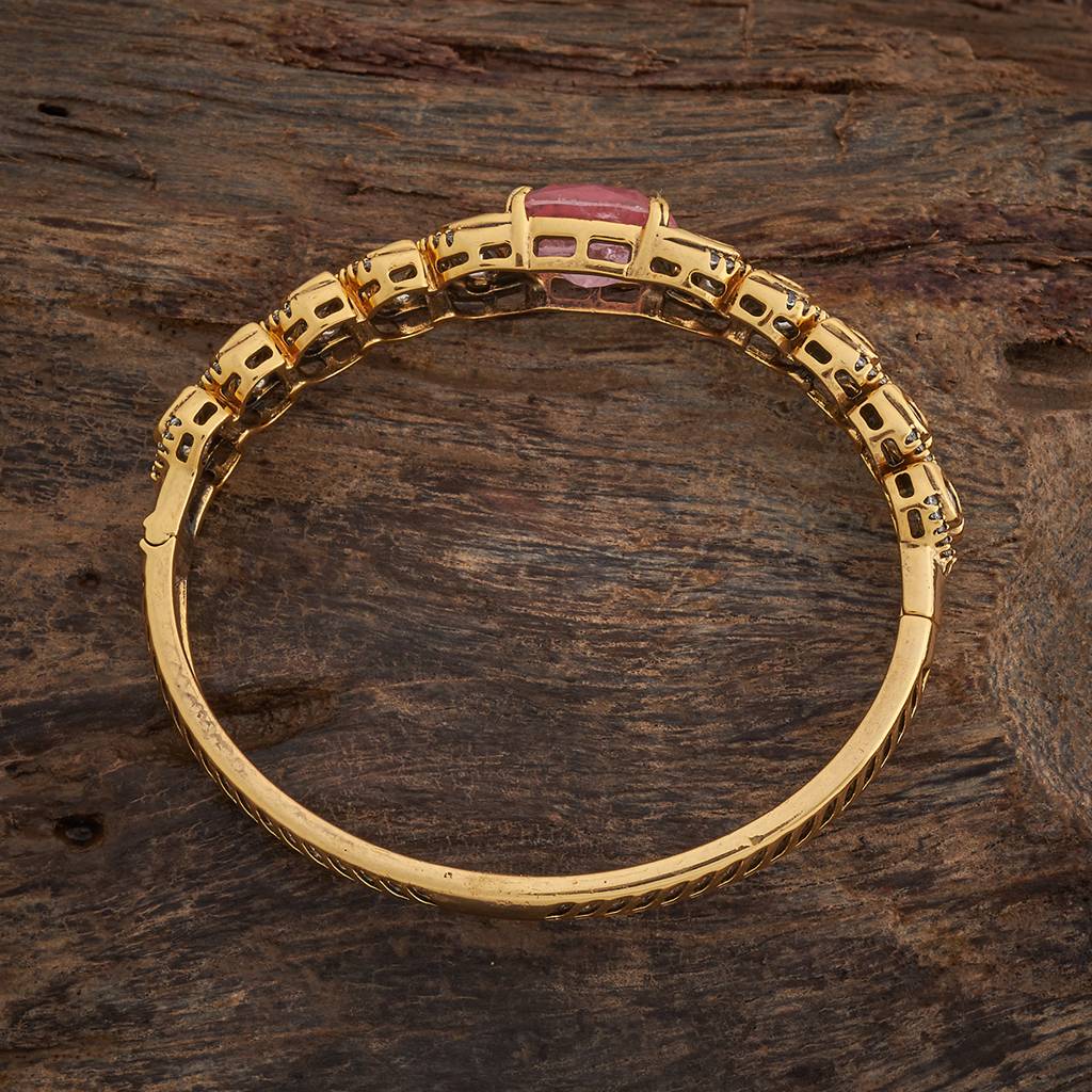 Kushal'S Fashion Jewellery Victorian-Plated Zircon Diamond Studded Bangle-Style Bracelet-178288 : 426939