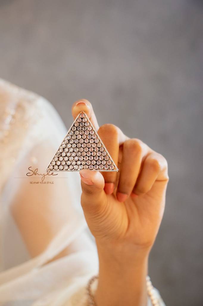 Essence Scintillating Triangle Classic Stud Earring : SE607-1-2