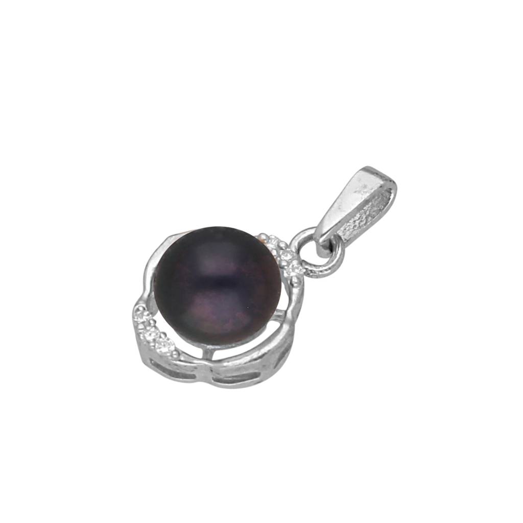 92.5 Sterling Silver Heart Light Weight Pearl Pendant : JPMAY-22-185