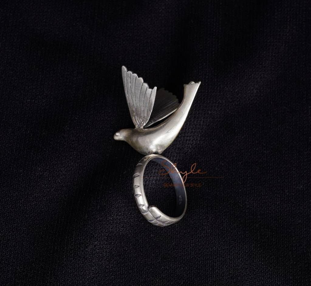 Adya Flying Bird Statement Ring : SR2036