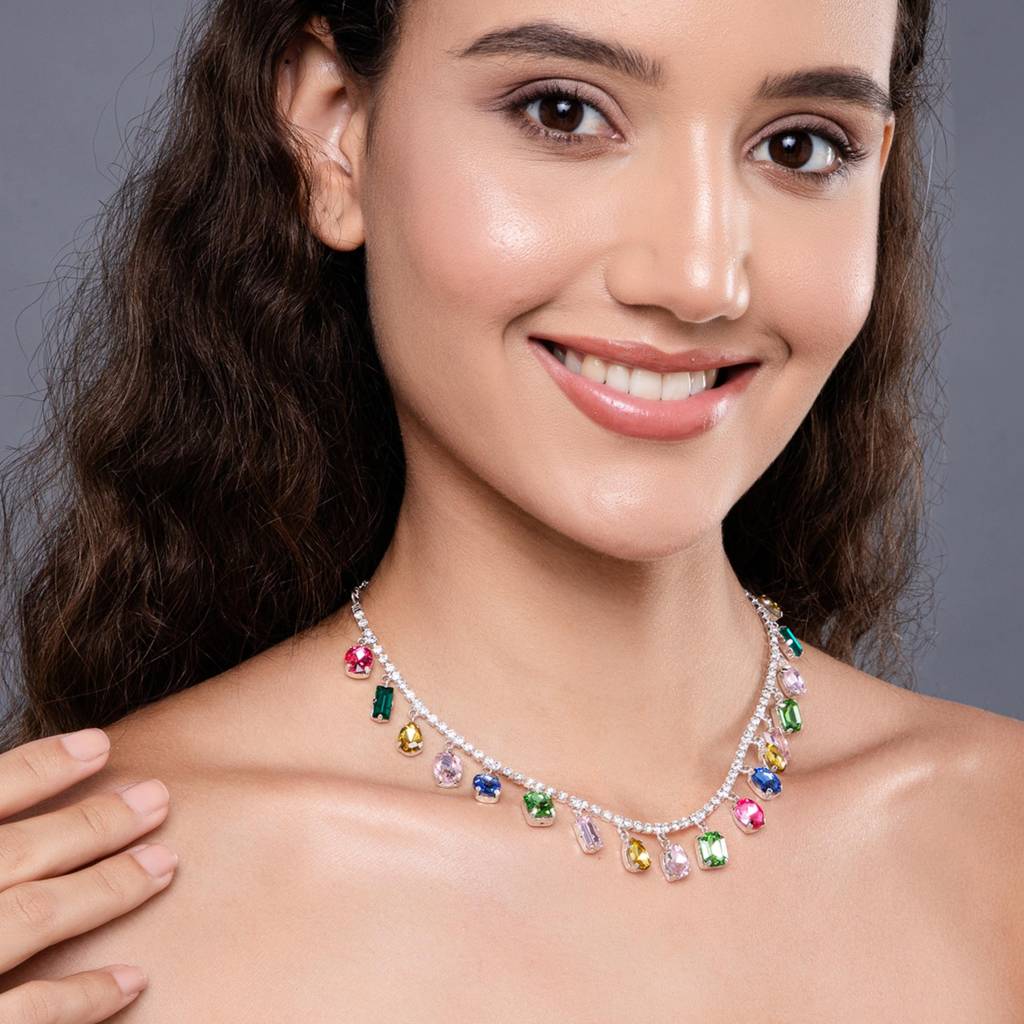 Sundara Multi Stone Necklace : NS12256