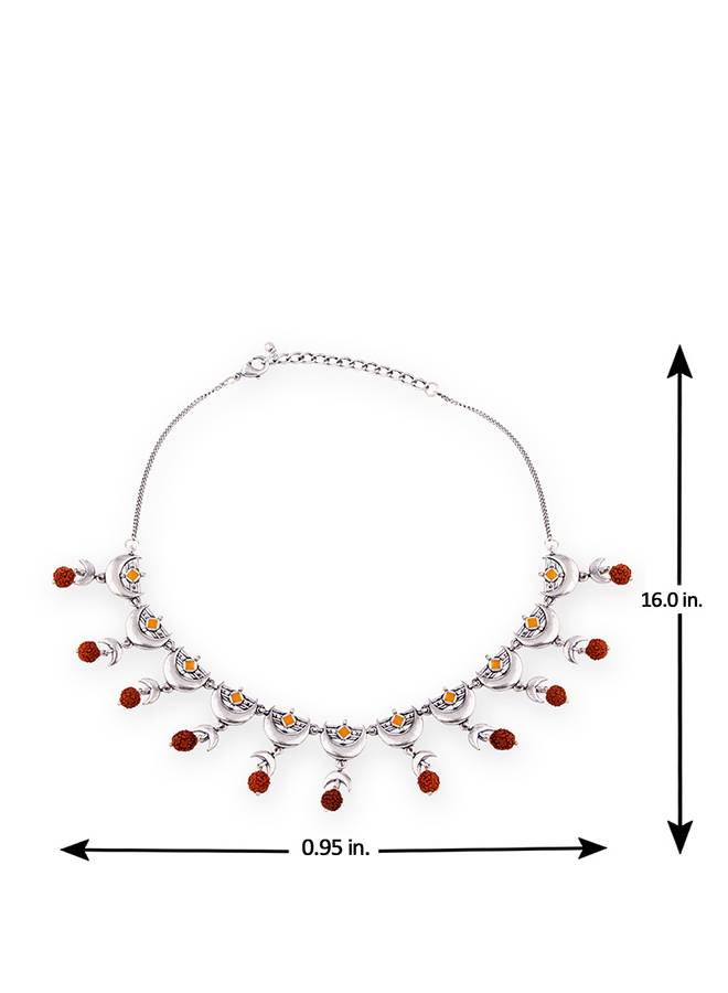 Aham Brahmasmi Rudraksha Beads Adorned Necklace : 8905124112115