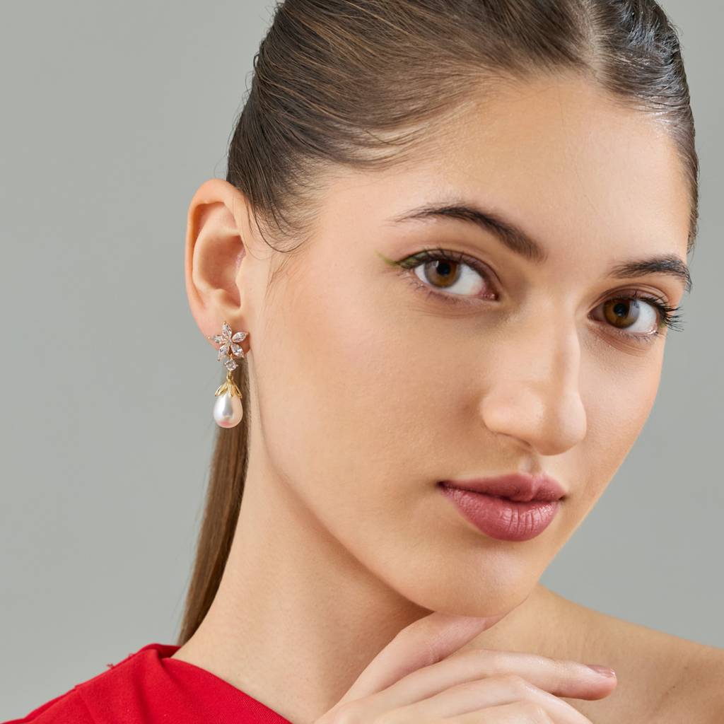 Kushal'S Fashion Jewellery   Plated Party Trendy Zircon Drops-190103 : 451365