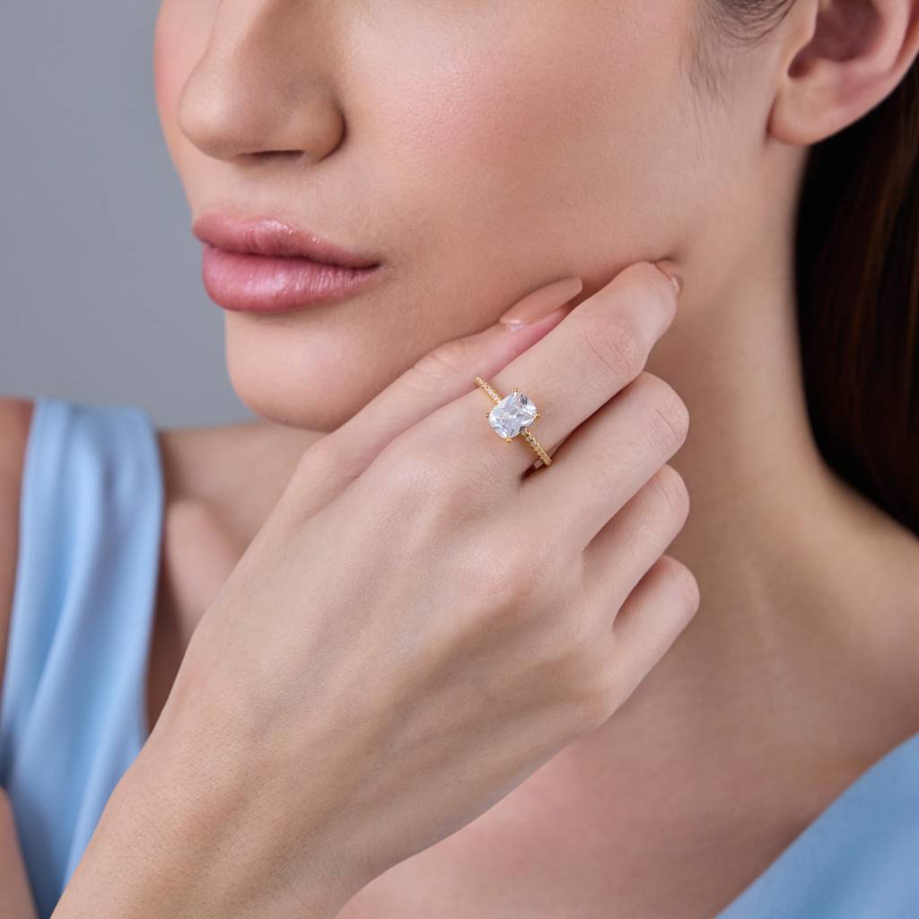 Kushal'S Fashion Jewellery White Gold-Plated Party Trendy Zircon Finger Ring-186878 : 445440